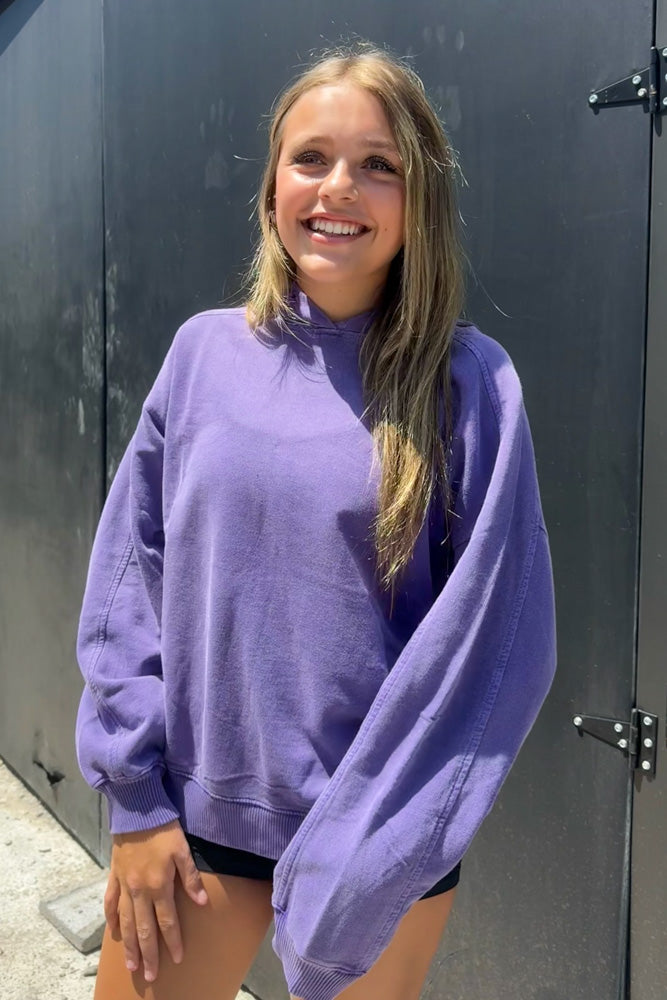 Zenana-French Terry Pigment Dye & Enzyme Wash Hoodie | Simply