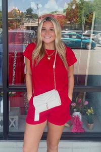 Zenana Cotton Sleevless Shorts Set