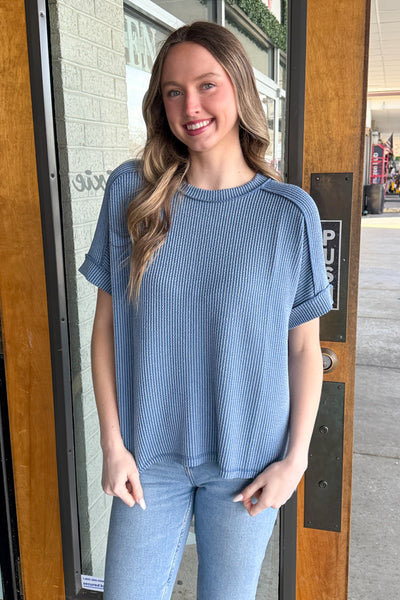 Zenana Scuba Short Sleeve Sweatshirts main image 1