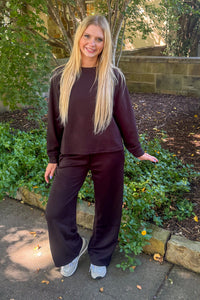 Zenana-Scuba Long Sleeve Pants Set