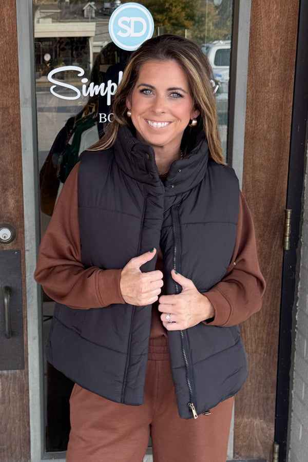 Zenana-High Neck Puffer Vest