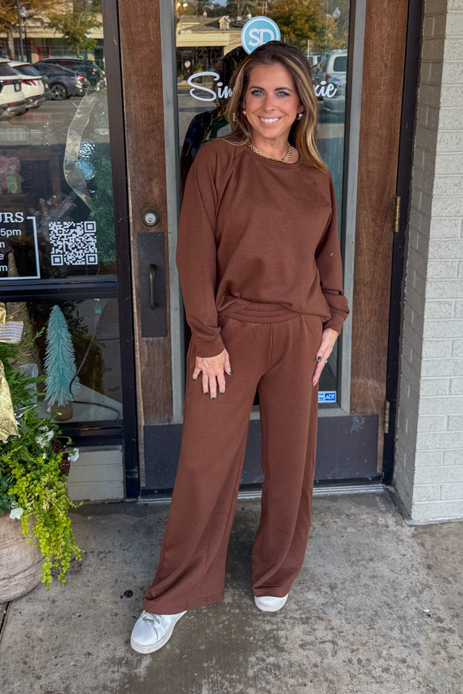 Zenana-Scuba Long Sleeve Pants Set