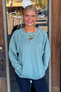 French Terry Pigment Dye and Enzyme Wash Pullover