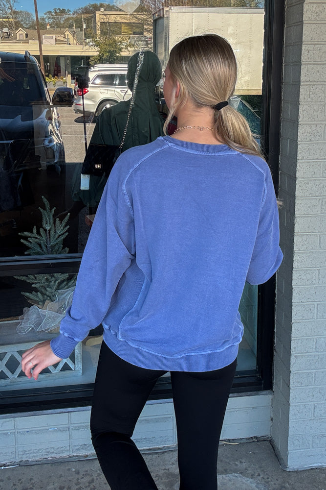 Zenana French Terry Pigment Dye & Enzyme Wash Pullover – Simply