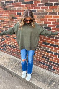 Exposed Seam Two Tone Sweater