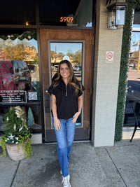 Zenana Scuba Half Zip Top 