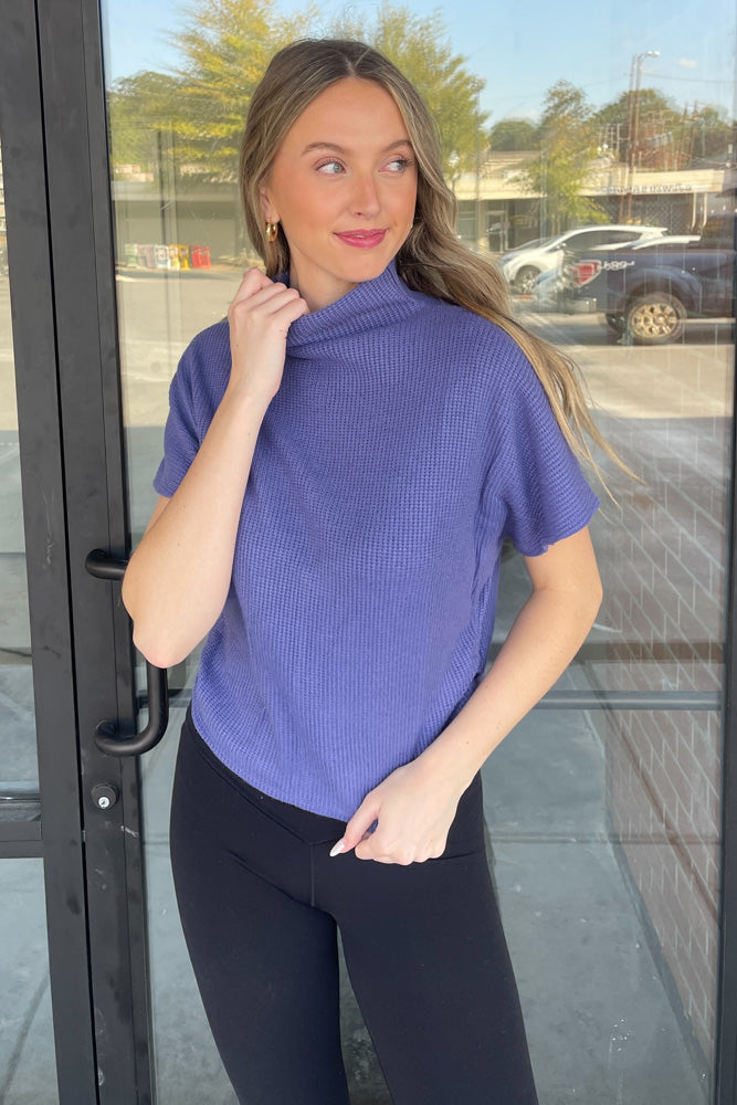 Zenana-Mock Neck Side Shirred Sweater – Simply Dixie Boutique