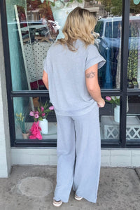 Zenana-Washed Slub Short Sleeve Tee and Pants Set