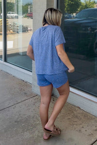 Soft Melange Short Sleeve Tee and Shorts Set