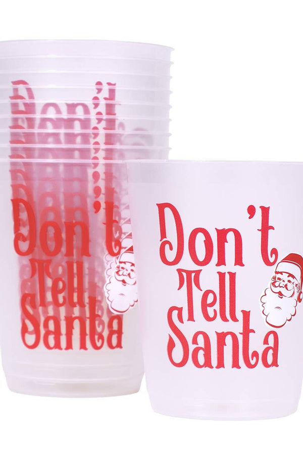 Dont Tell Santa Frosted Cups