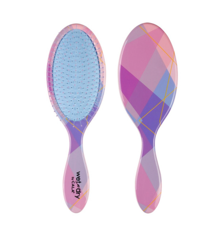 CALA Wet-n-Dry Detangling Hair Brush: Pink Pastel Marble