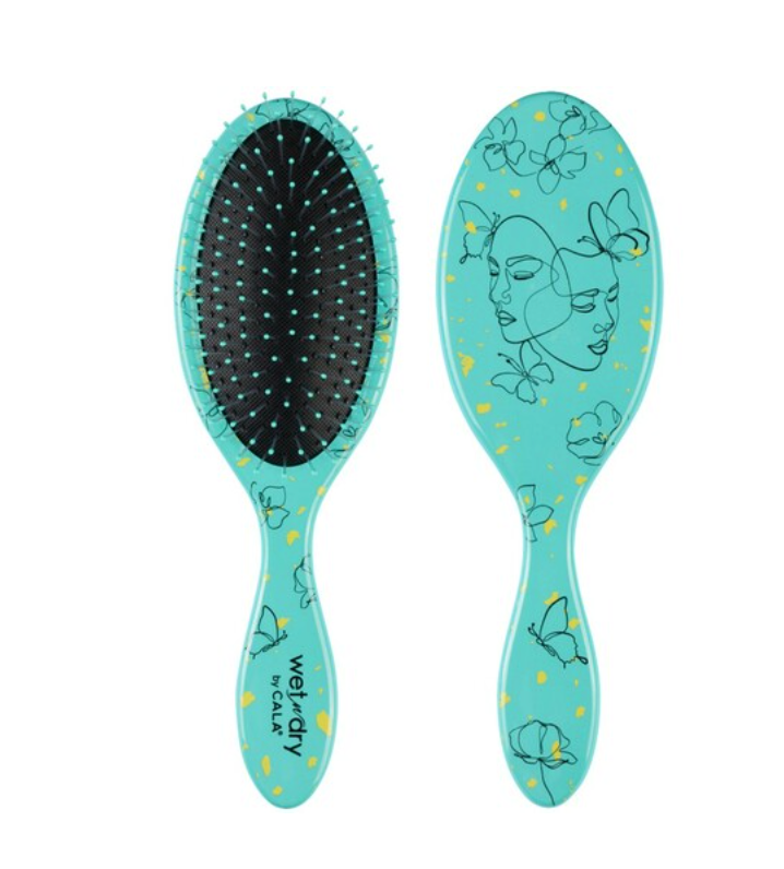 CALA Wet-n-Dry Detangling Hair Brush: Pink Pastel Marble