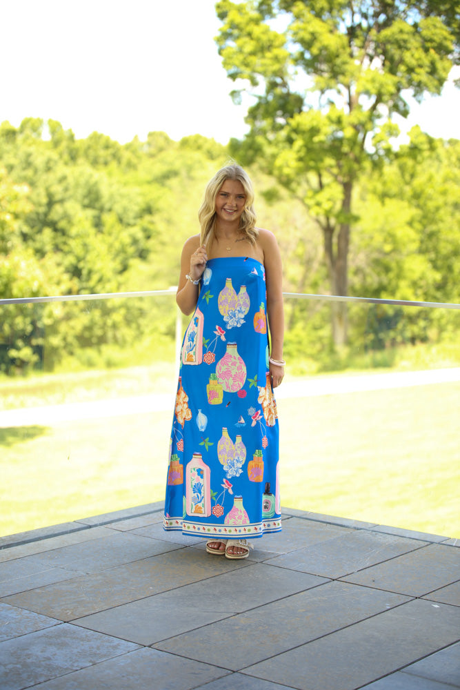 SALE-The Estelle Maxi Dress-Blue