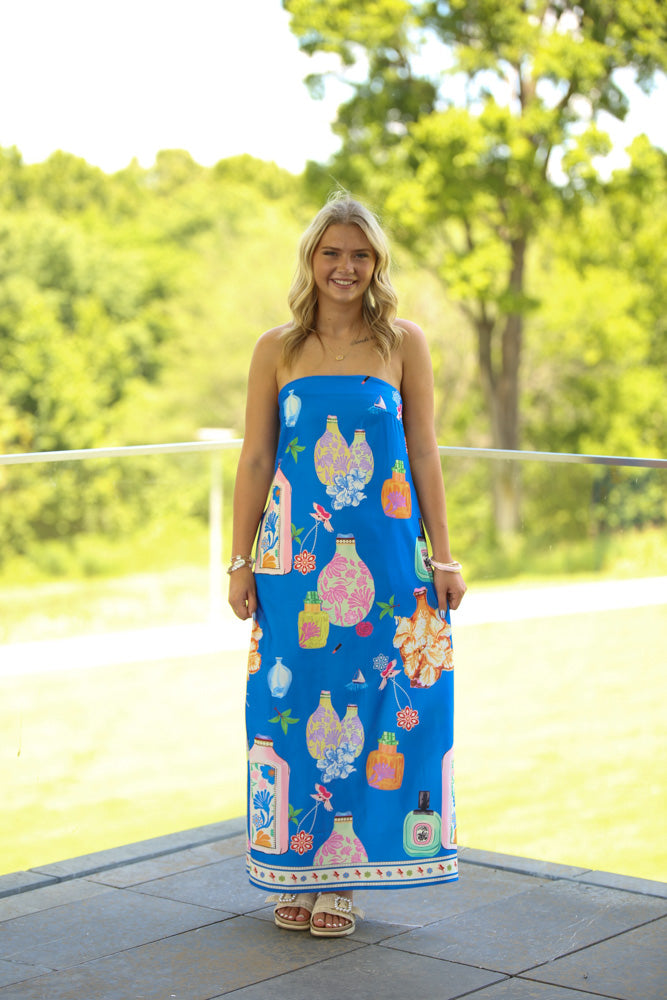 The Estelle Maxi Dress-Blue
