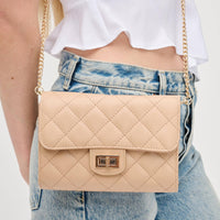 Winona Quilted  Multi-Compartment Crossbody-Black