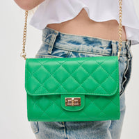 Winona Quilted  Multi-Compartment Crossbody-Black