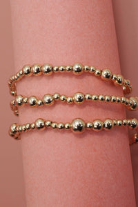 Bead Ball Stretch Bracelets Gold