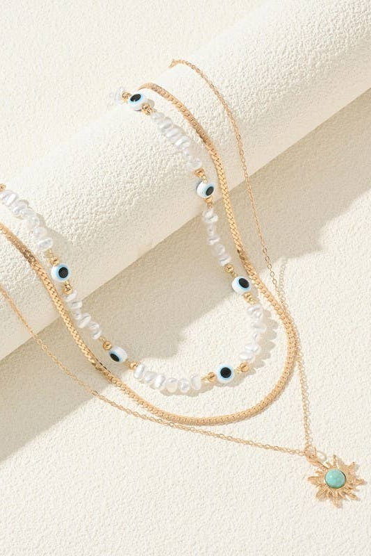 18k Stainless Steel Tarnish Free Star Necklace - Gold