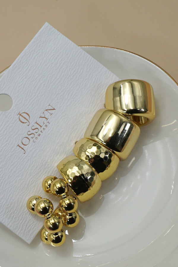 Multi Classic Trio Hoop Stud Earrings - Trio