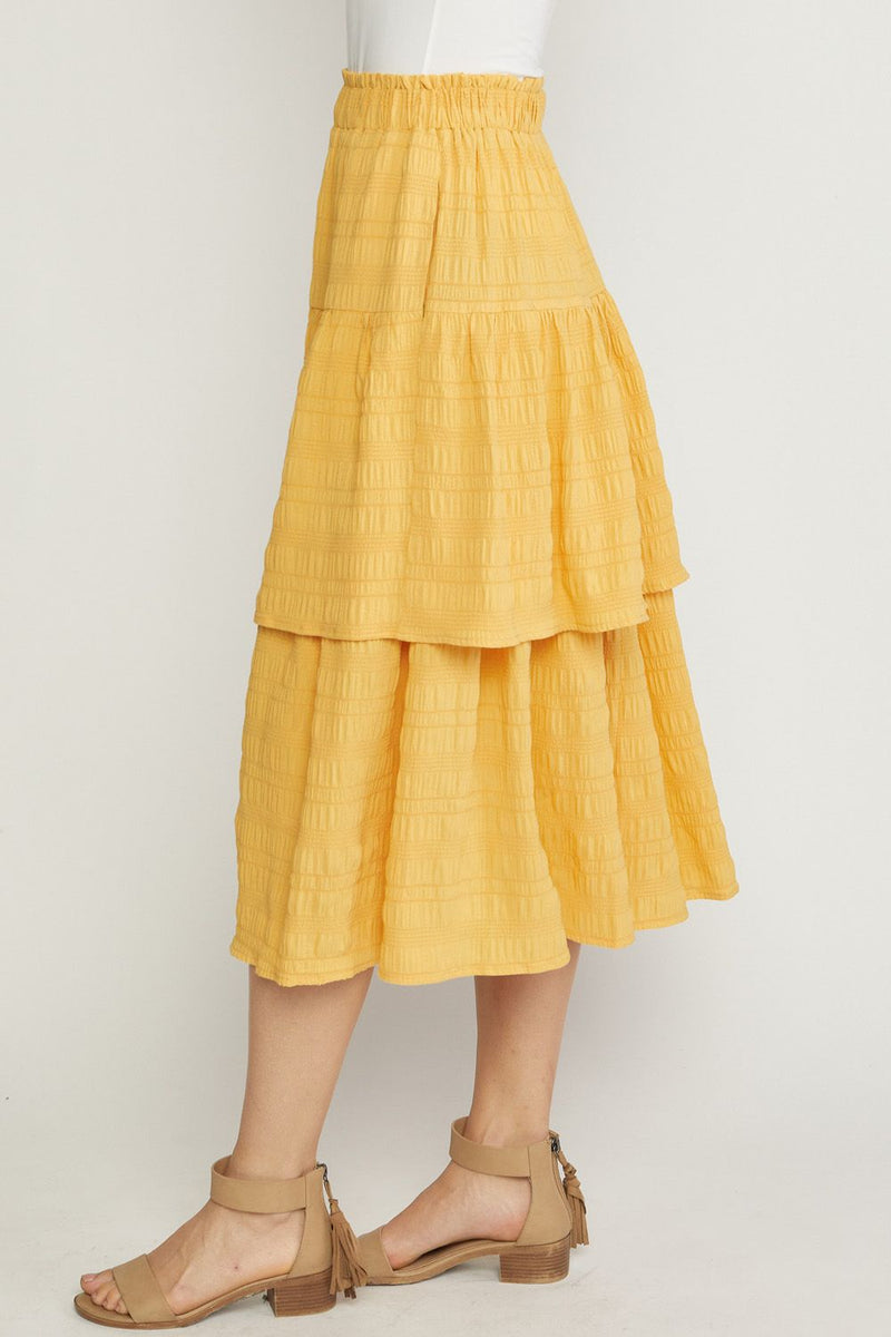 Bright As The Sun Skirt-Yellow