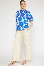 A New Day Top-Cobalt Blue