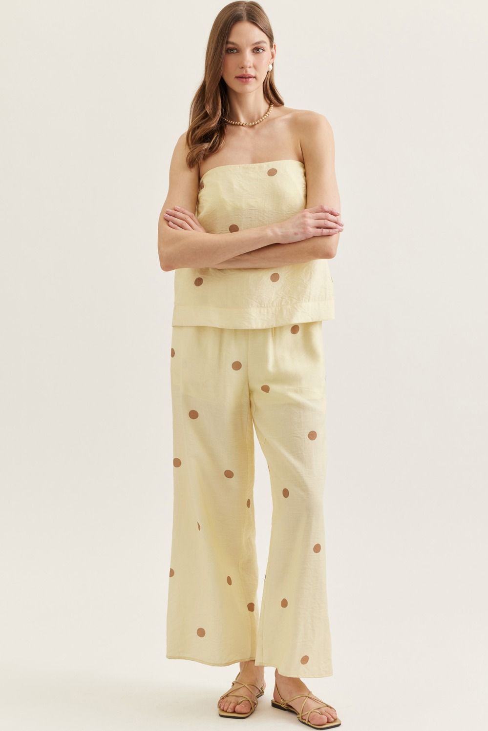 Chic Spotlight Polka Dot Set-Lemon