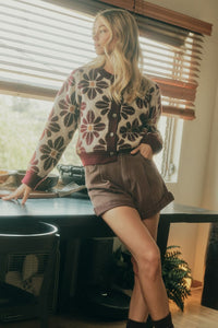 Entro Brown Rolled Cuff Shorts