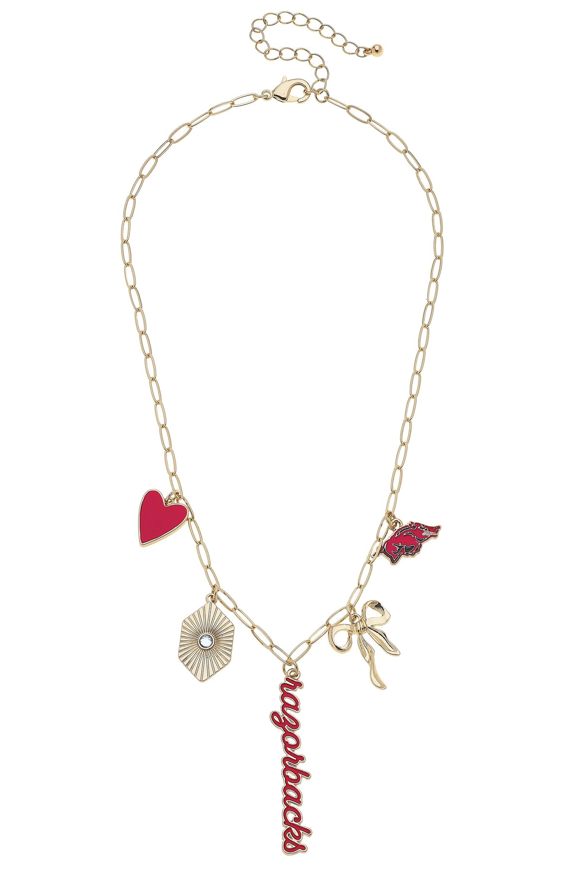 Dixie Razorback Canvas Style - Arkansas Razorbacks Paper Clip Charm Collector Necklace ...