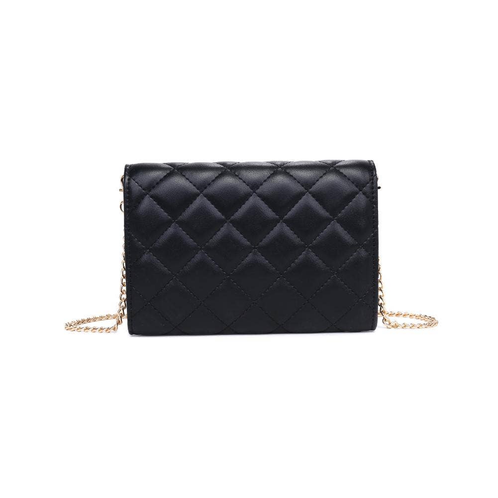 Winona Quilted  Multi-Compartment Crossbody-Black
