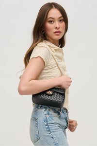 Black woven Purse
