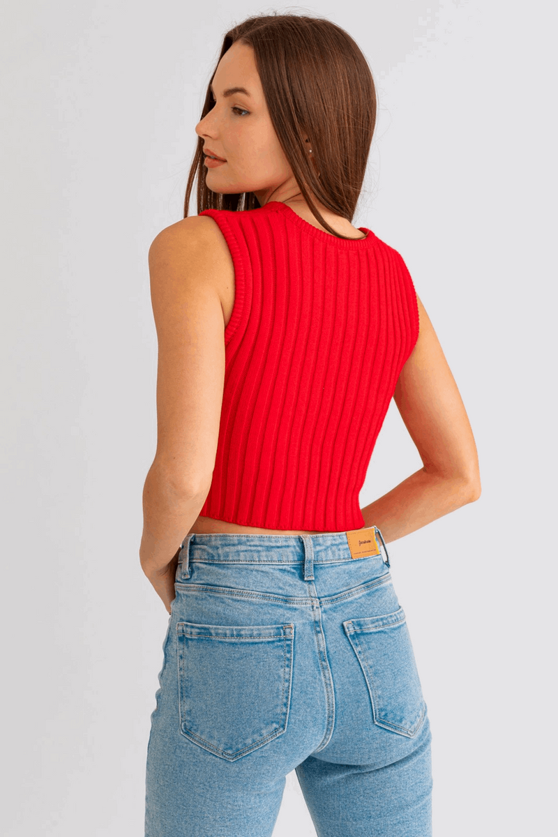 Point Me To The Way Top-Red