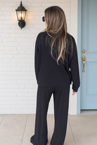 Zenana-Viscose Long Sleeve Sweater and Pants Set