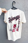 Southern Trend-Vertical Football Vintage Hog Shirt-Off White