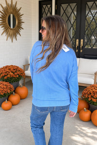 Zenana-Raised Rib Long Sleeve Round Neck Pullover