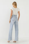 Knit Balloon Sleeve Top-White