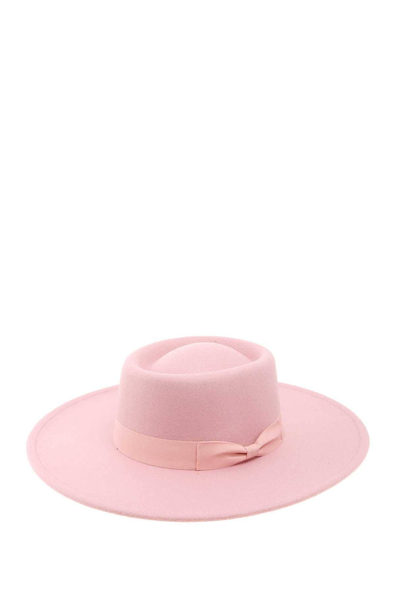 Felt Fedora Hat-Dust Pink