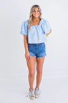 Let's Have Brunch Top - Blue
