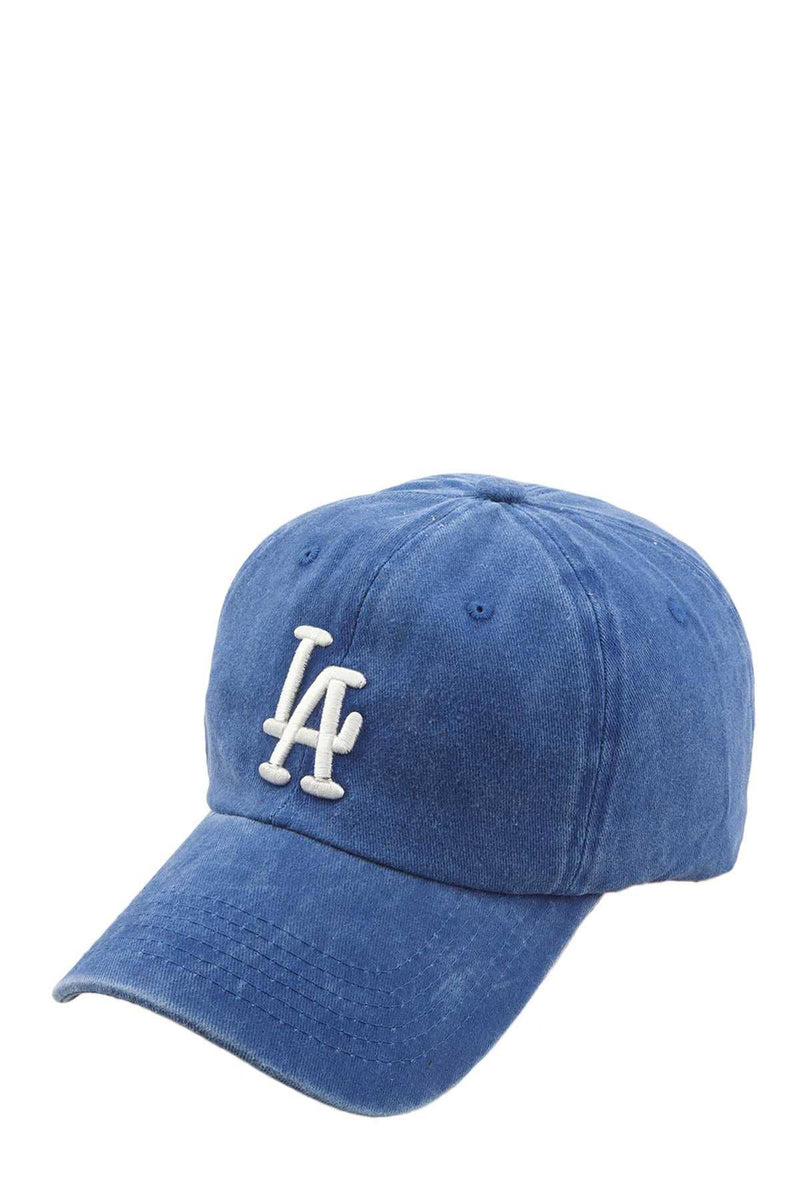 LA Embroidered Baseball Hat-Royal
