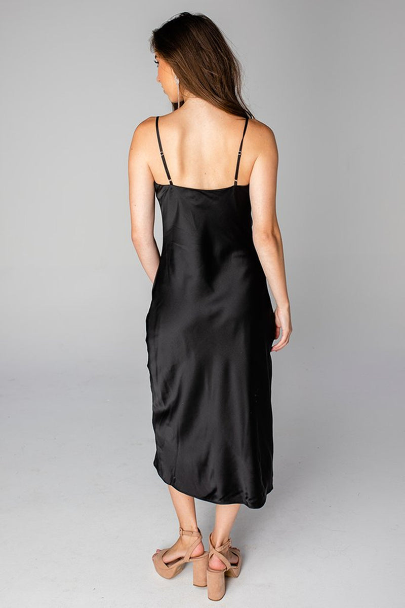 Buddy Love-Tracy Midi Slip Dress-Black