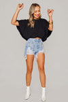 SALE-Buddy Love-Elvis Shorts-Light Wash