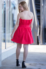 Fallen Petals Dress-Red