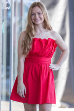 Fallen Petals Dress-Red
