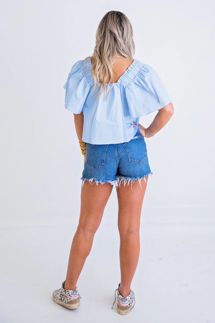 Let's Have Brunch Top - Blue