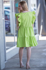 The Grass Is Greener Dress-Chartreuse