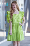 The Grass Is Greener Dress-Chartreuse