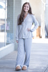 The Perfect Piko Pajama Set- Heather Grey