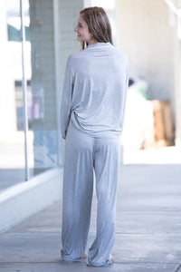 SALE-The Perfect Piko Pajama Set- Heather Grey