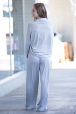 The Perfect Piko Pajama Set- Heather Grey