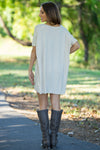 The Perfect Piko Short Sleeve V-Neck Tunic-Sand