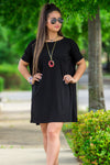 The Perfect Piko Short Sleeve Tunic-Black